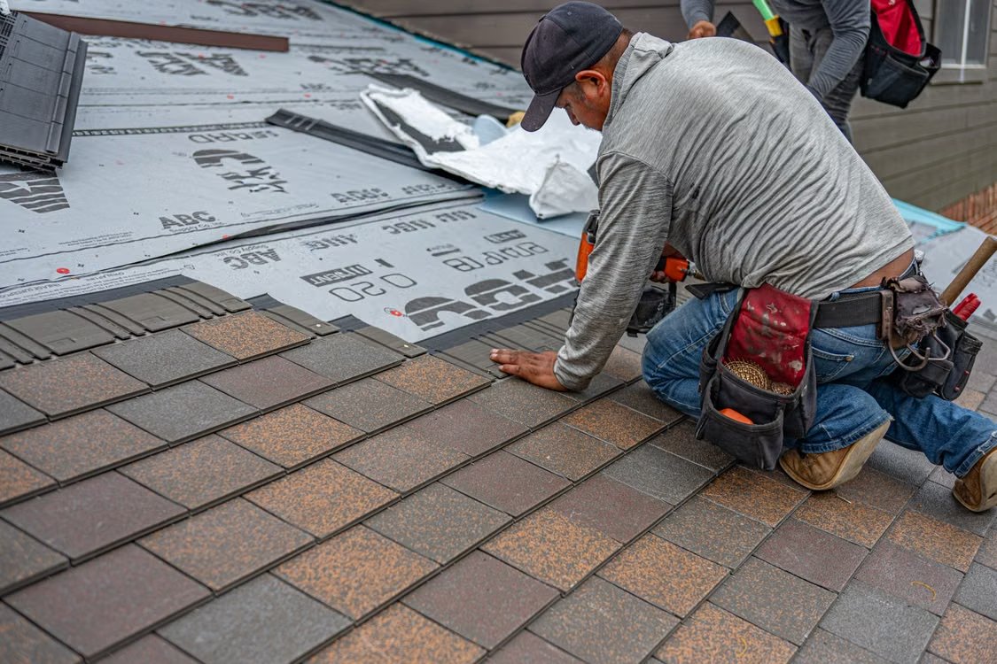 Professional roofing installation in Texas.
