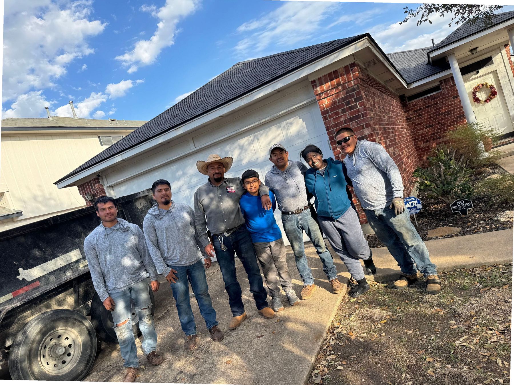 The Austin Area Roofers crew on site &middot; one family-built team, no subcontracted strangers